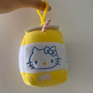 Hello Kitty milk carton plush keychain